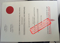 fake City University College of Science of Technology diploma