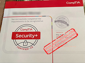 fake CompTia certificate