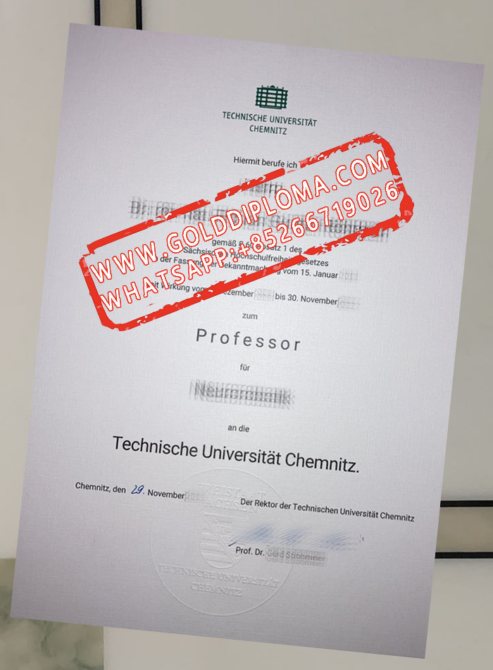 Technische Universitat Chemnitz fake certificate