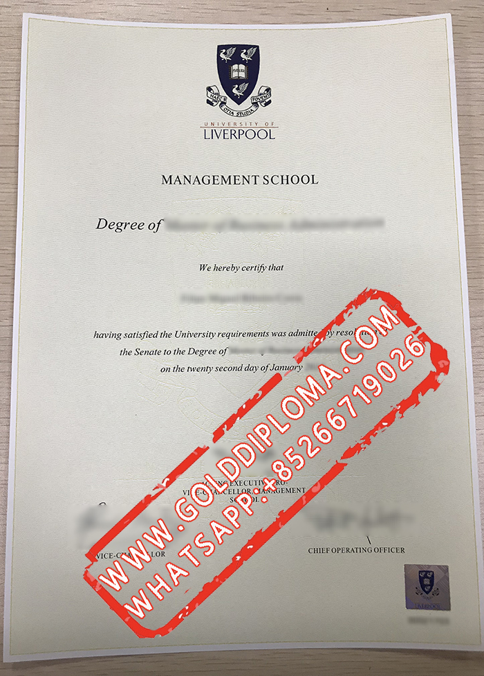 University of Liverpool fake diploma